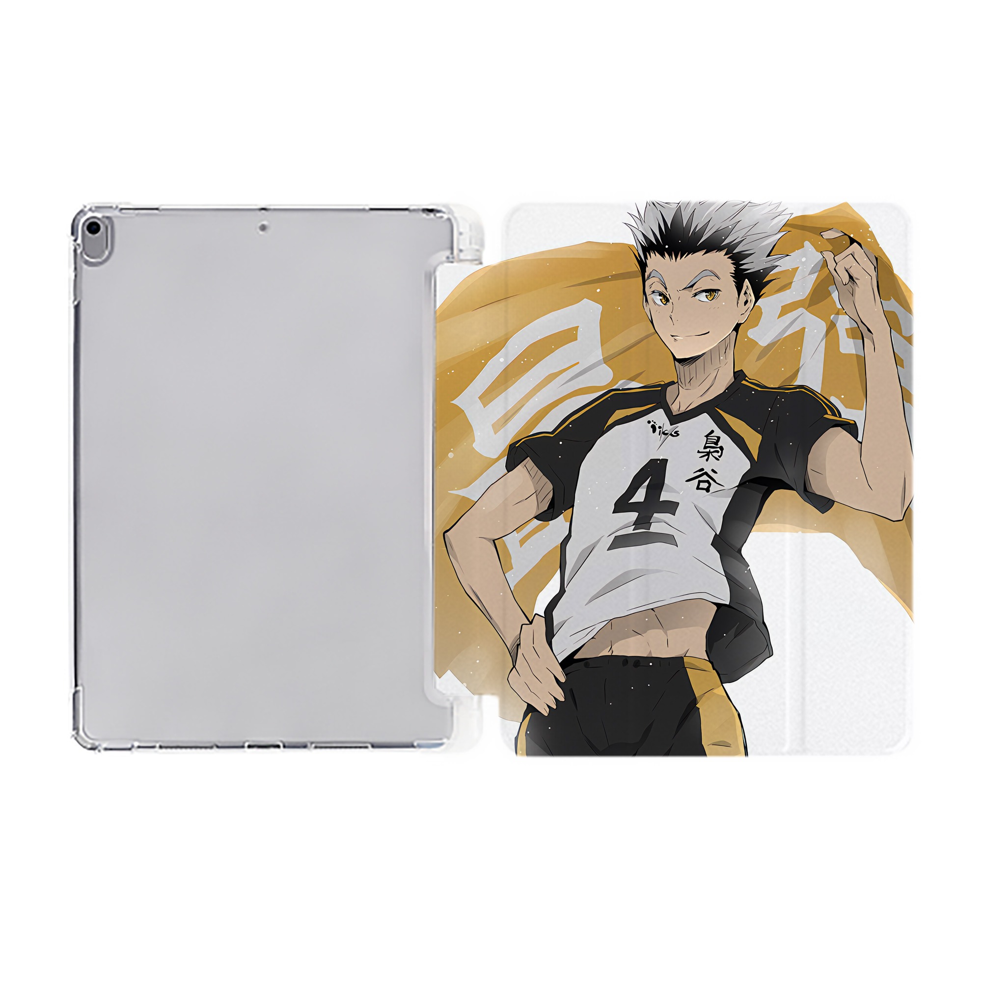（画像用） ハイキュー!! Haikyu!! IPad ケース ペン収納付き 三つ折りスタンド PUレザー×シリコン 対応機種9.5/10.5/10.9インチ